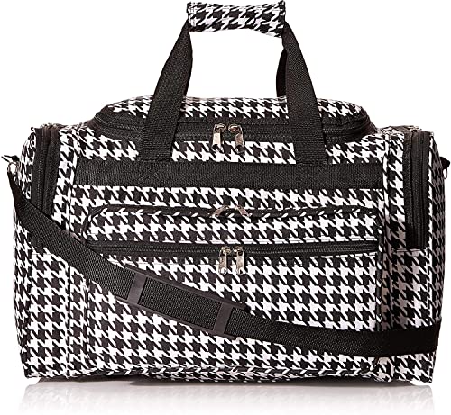 Image of World Traveler 81T16-606B /W Duffle Bag, One Size, Black Trim Houndstooth