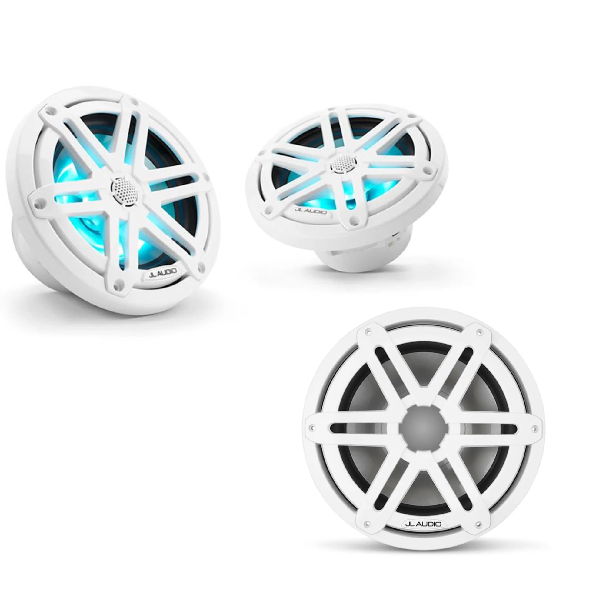 Marine M3 6.5 (3 Pair) & 10 Subwoofer Sport Grill Gloss White Bundle - M3-650X-S-Gw, M3-10IB-S-Gw-4