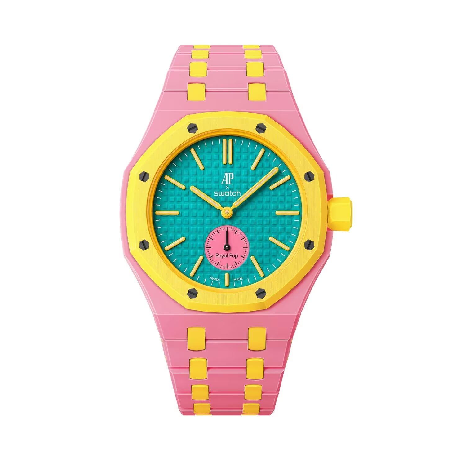 TingYR Cinturino Compatibile con Swatch Royal Pop, Cinturino per Orologio in Ceramica con Custodia Ceramica, Bracciale Impermeabile e Confortevole.