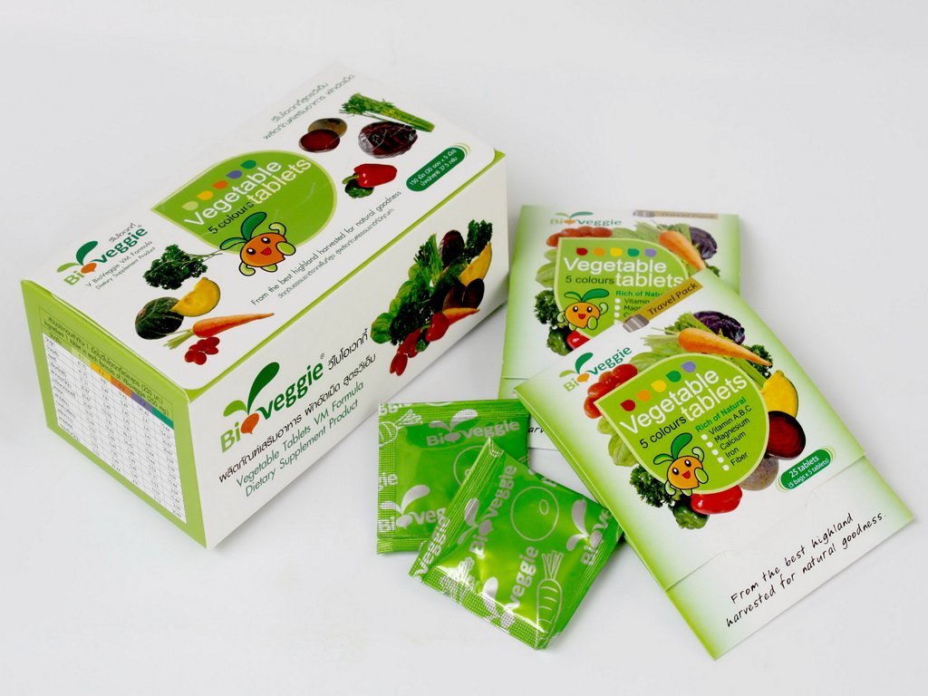 Bio Veggie - Vegetable Tablets Natural Nutrients From Real Vegetables 150 Tablets