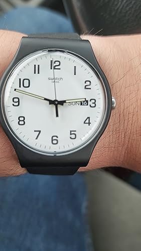 スウォッチ　TWICE AGAIN Swatch Twice Again Black Unisex Watch - Material: Bio