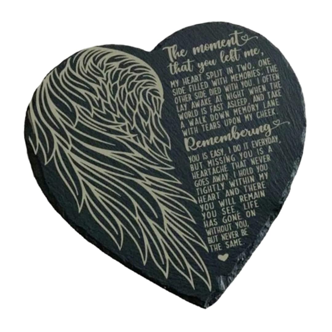 1pc Personnalize Memorial Stone Heart Stepping Stone Heart Memorial Stepping Stone Sympathie Garden Marker pour Le deuil Style3