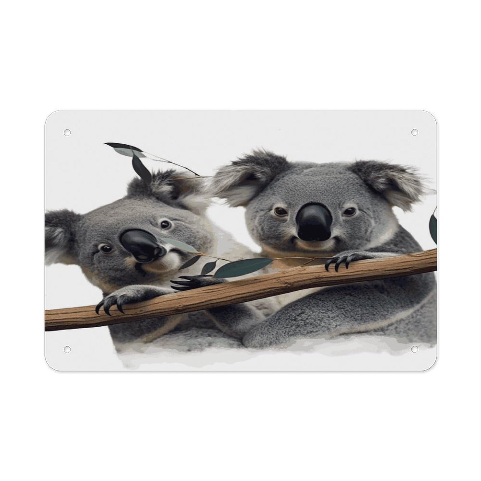 Fekiloot Style Funny Koalas Metal Signs Wall Art Tin Sign
