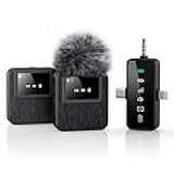 3-in-1 Mini Microphone for iPhone, Android, Camera - 328ft Long Range, 20H Battery Life, Wireless Microphones, Lapel Mic with AI Noise Reduction for Video Recording, YouTube, TikTok