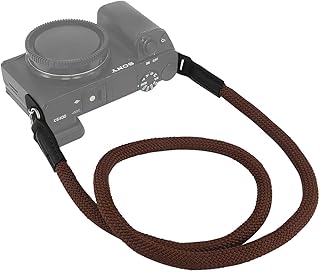 Haoge Camera Neck Strap for Sony a7, a7M2, a7M3, a7R, a7RM2, a7RM3, a7RM4, a7S, a7SM2, a9, a9M2, a99M2, RX10, RX10M2, RX10M3, RX10M4, RX1RM2 Climbing Rope Coffee
