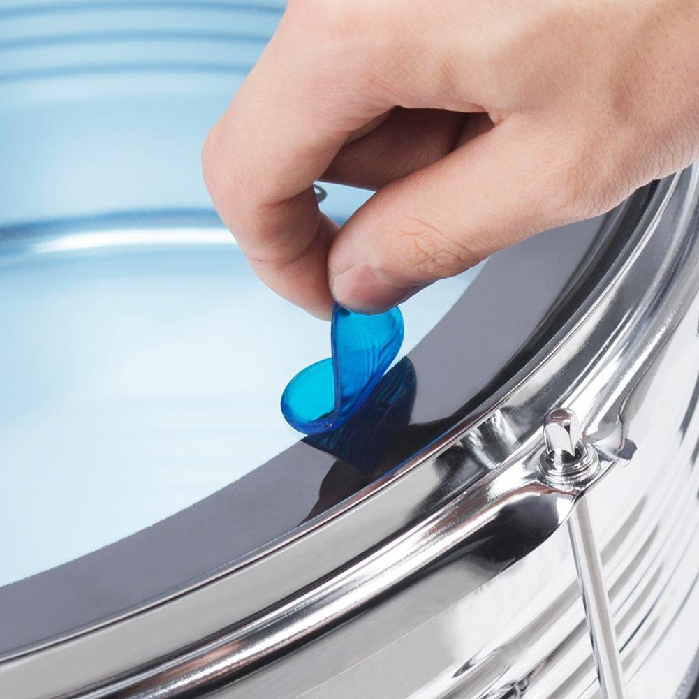 Tbest 6PCS Tambour Amortisseur Gel Pads, Transparent Silice Gel Tambour Silencieux Kit Snare Drum Silencieux Pad Pâte Tambour Amortissement Contrôle