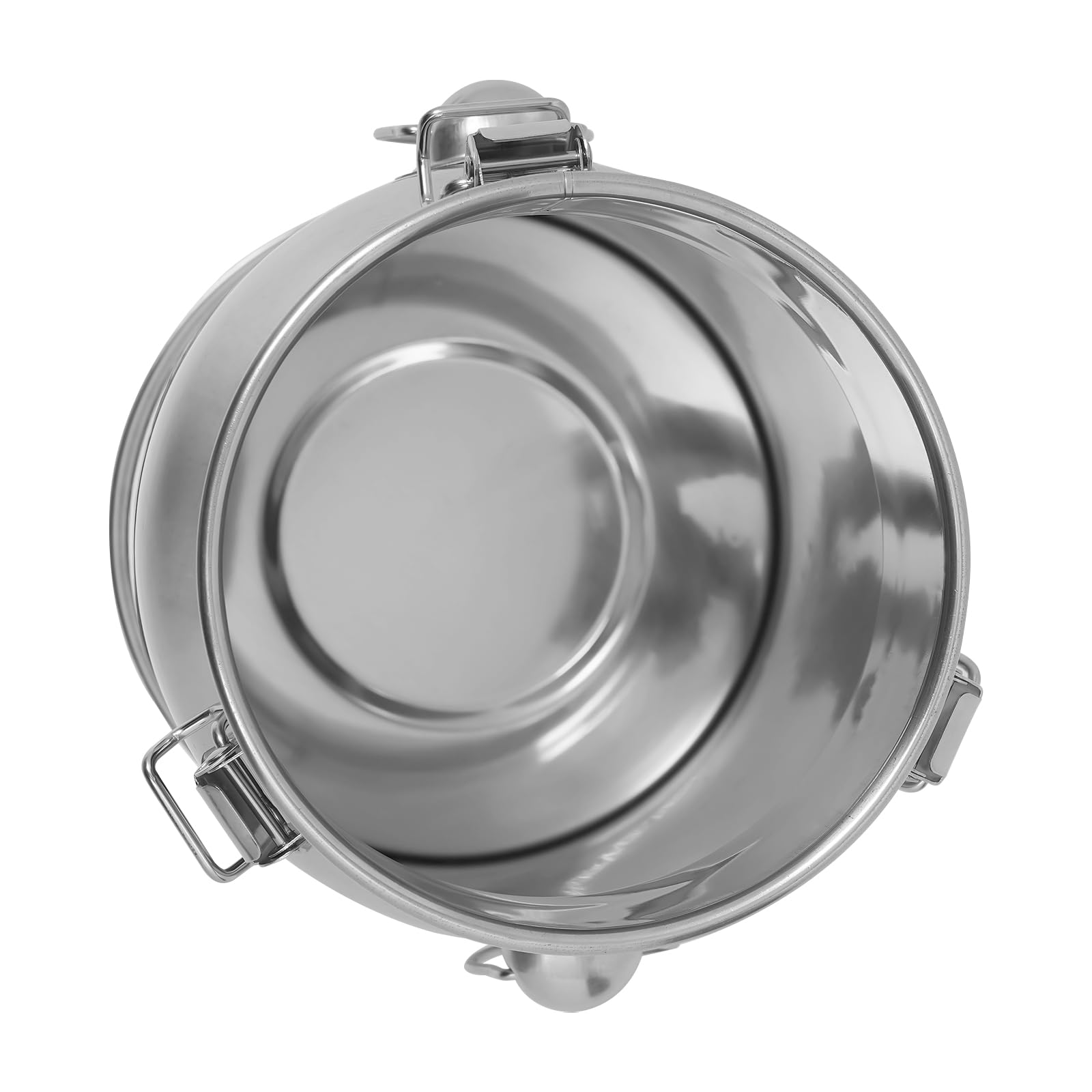 Jarra de leche de acero inoxidable de 5 litros, hermética (201) con cierre de cuatro puntos y junta de silicona, para leche, vino, aceite, zumo, almacenamiento de alimentos con gran capacidad para el