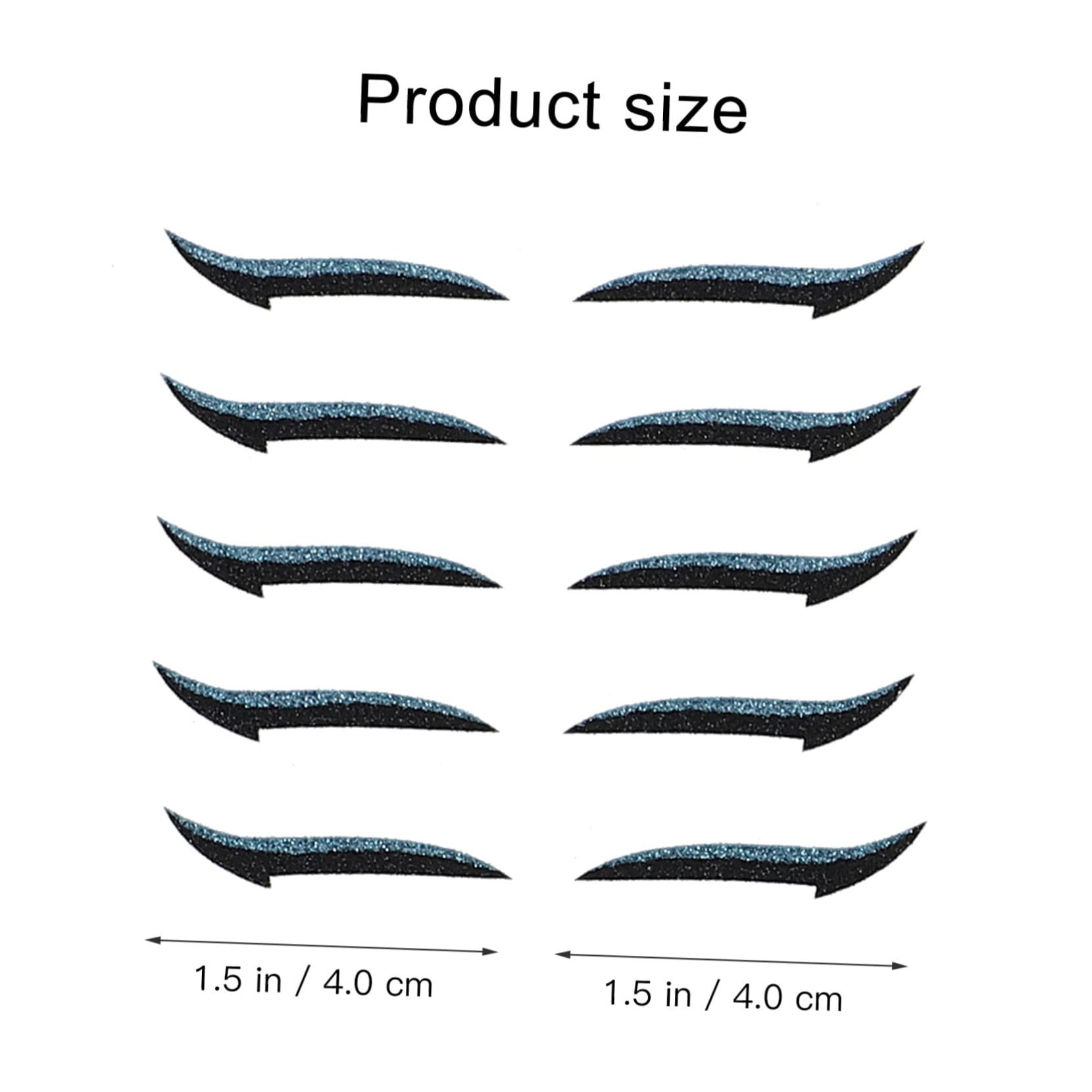 Healvian 4 Set Di Adesivi Per Eyeliner A Doppia Striscia Stencil Decalcomanie Per Trucco Autoadesive A 40 Paia*4