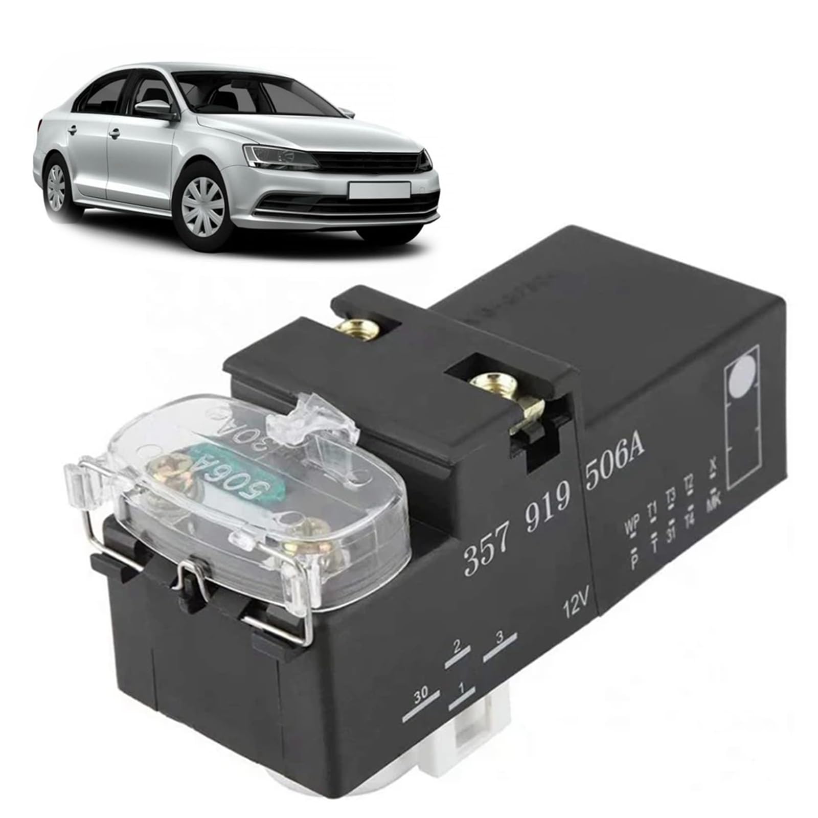 Módulo de Control del Ventilador de refrigeración del Motor para 1.9L 2.0L 2.8L 357919506A 3A0919506 Unidad de Control del Ventilador del radiador Pieza de reparación automotriz