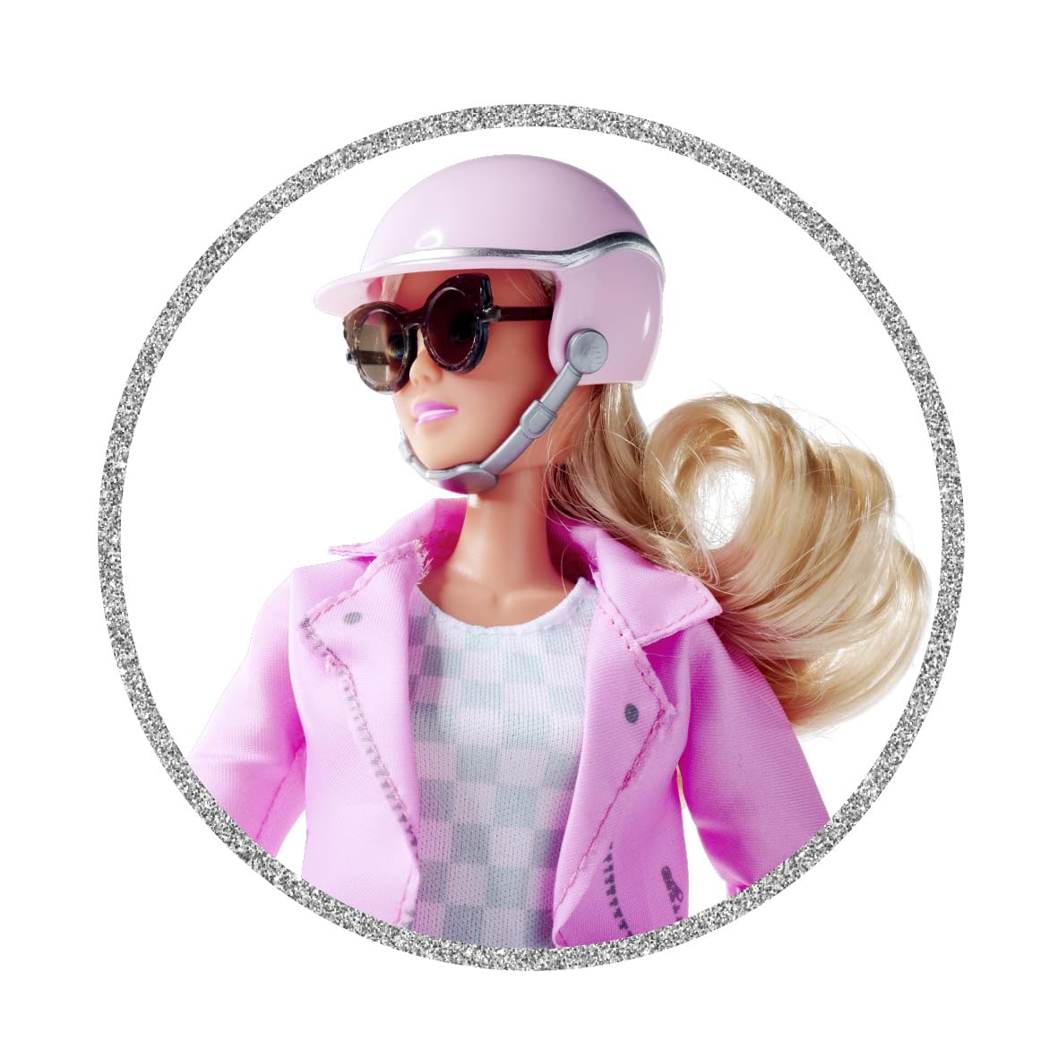Steffi Love Scooter, Spielpuppe mit ihrem schicken City Scooter, Hund und Hundekäfig, 27cm, ab 3 Jahren