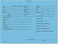 Vista 1 de Printed Vehicle Deal Envelopes 9x12 Deal Jackets (100 shrink wrapped) (Blue)