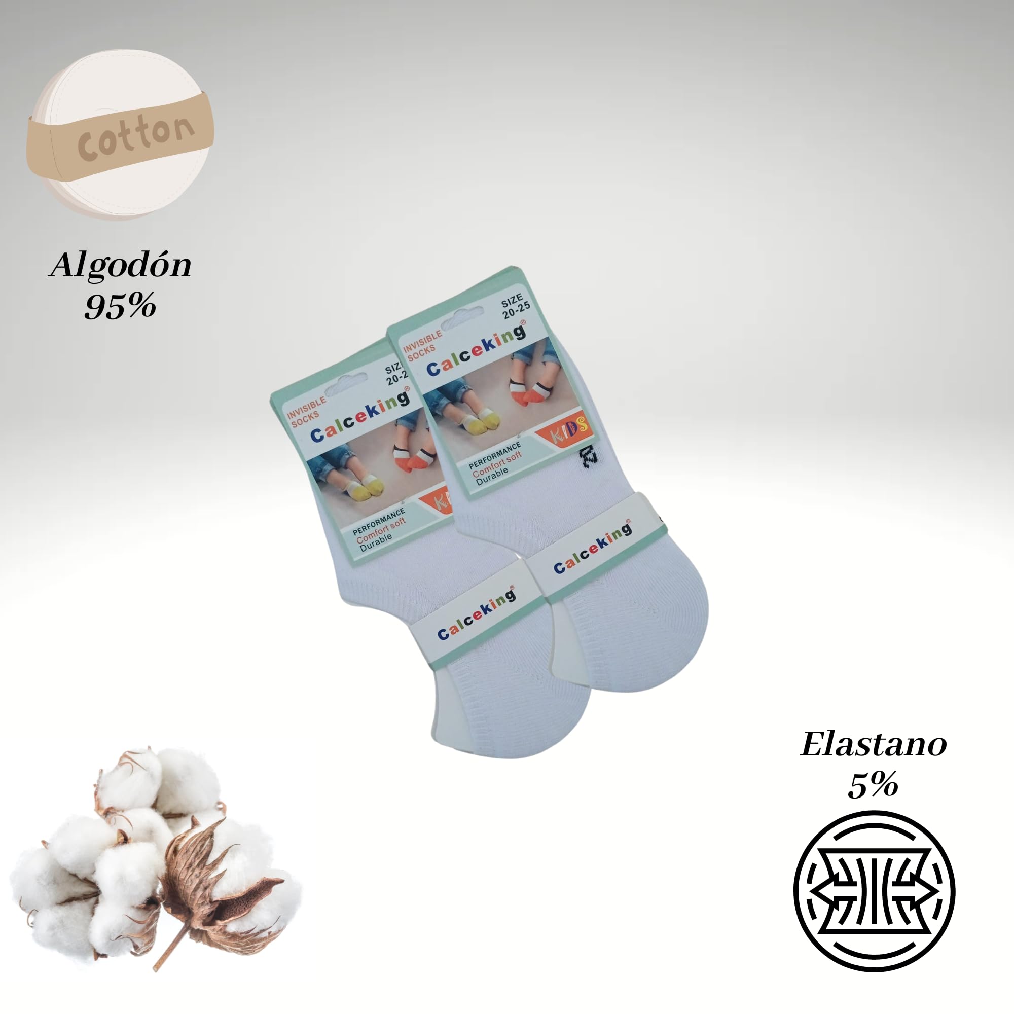 Calcetines invisibles niño/niña, de puro algodón calcetines cortos, medias transpirables suaves, antideslizantes-silicona para cualquier ocasión socks-pinkis-cortos-sport
