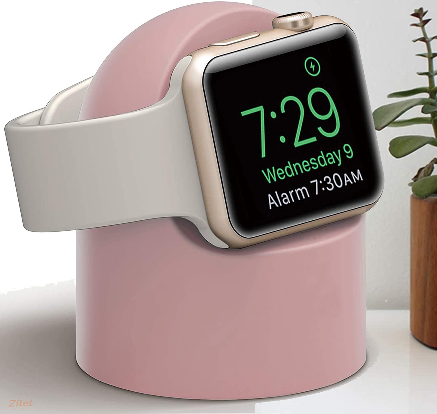 Zitel Charger Stand Compatible with Apple Watch Silicone Stand 45mm, 44mm, 41mm, 42mm, 40mm, 38mm Series 8/7/6/SE/5/4/3/2/1 Nightstand Mode (Black) (B09B6H19PG) Amazon Price History, Amazon Price Tracker