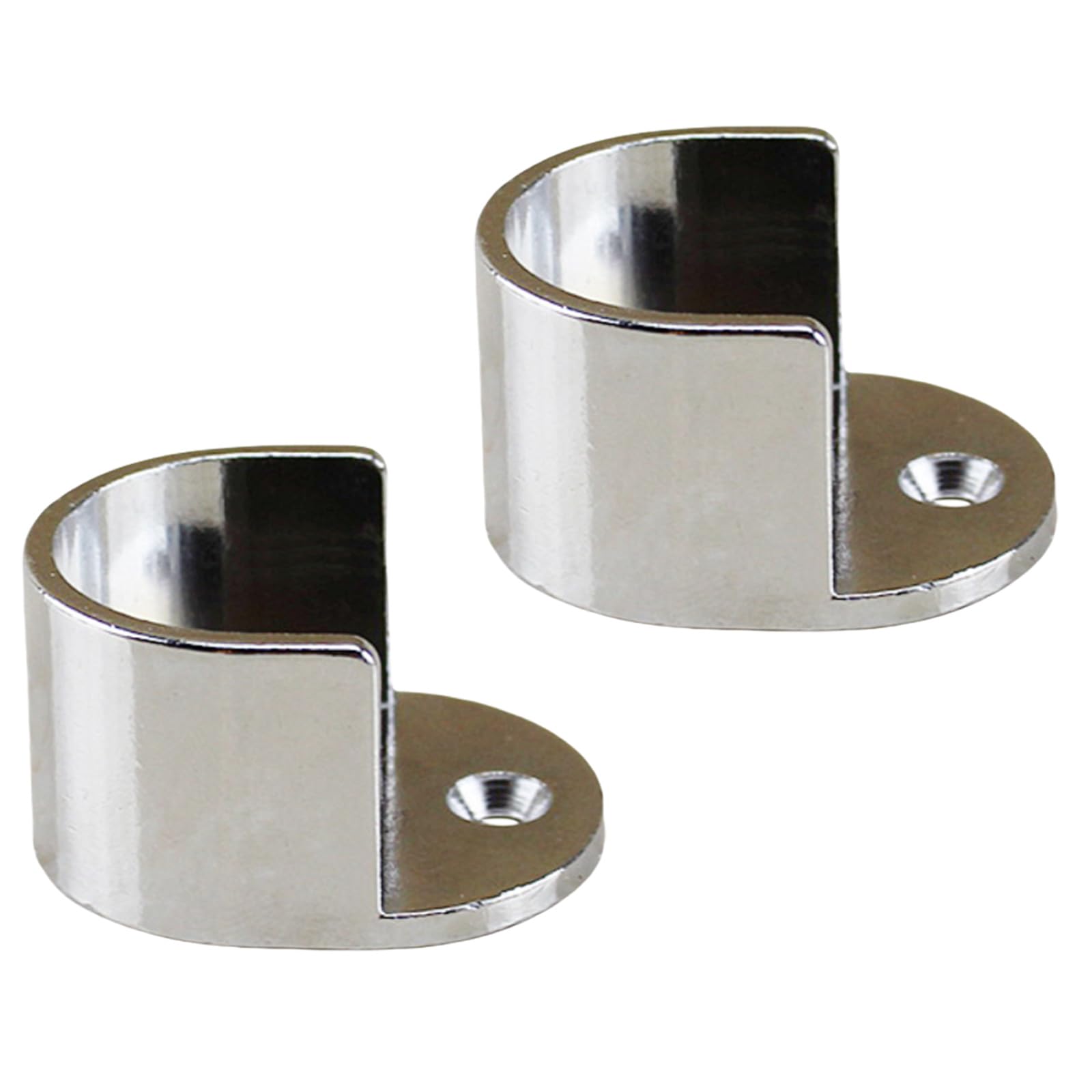 Yazhuq 2Pieces Curtain Rod Brackets Curtain Holder for 28mm Curtain Rod Wall Mount Alloy