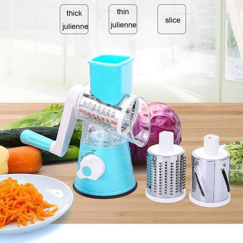 Cortadora manual giratoria multifunción para verduras blanca miniatura 4