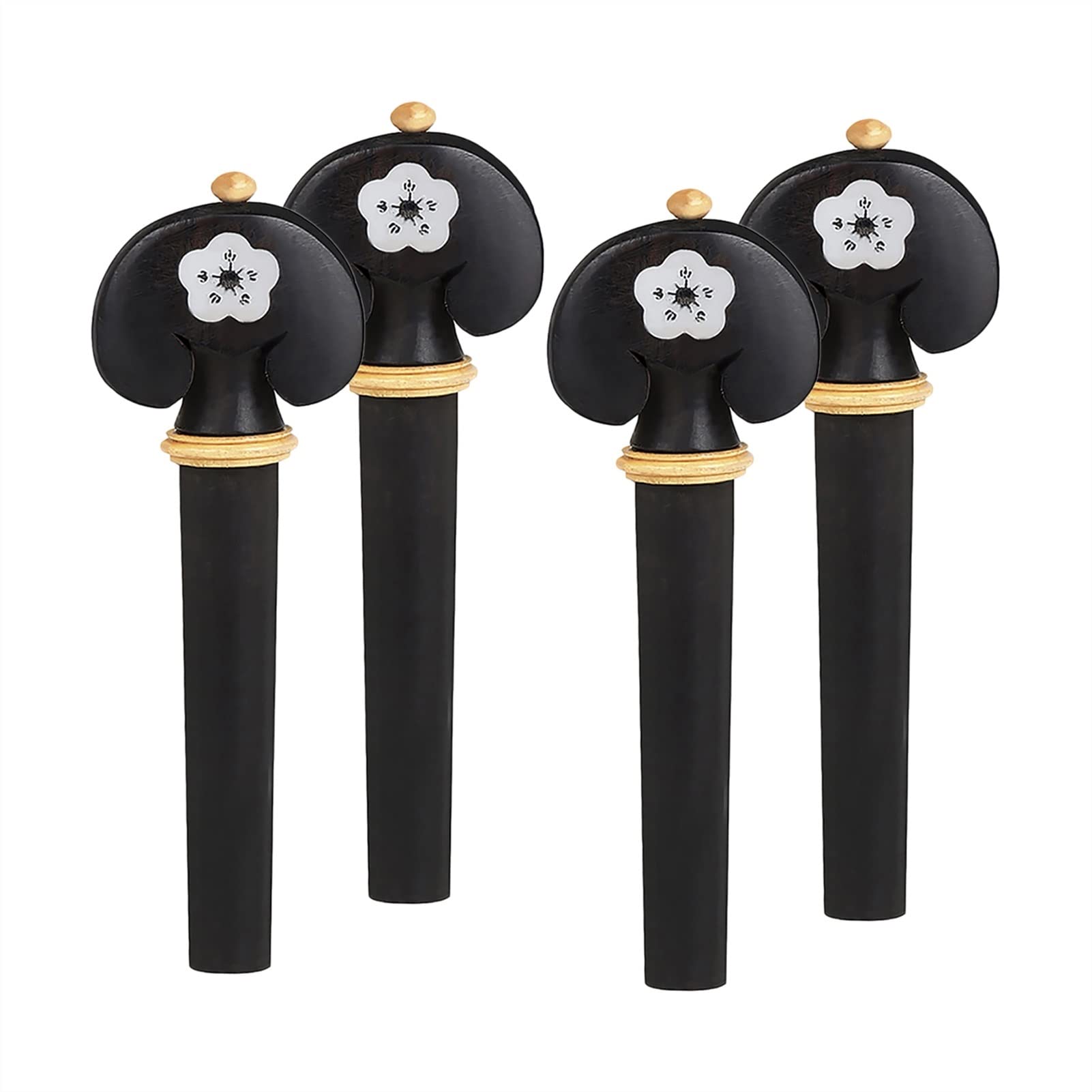 Partes violín Conjunto De 4 4 3/4 4/4 Violin Tuning Pegs Reemplazo Negro Reemplazo Tallado Bay