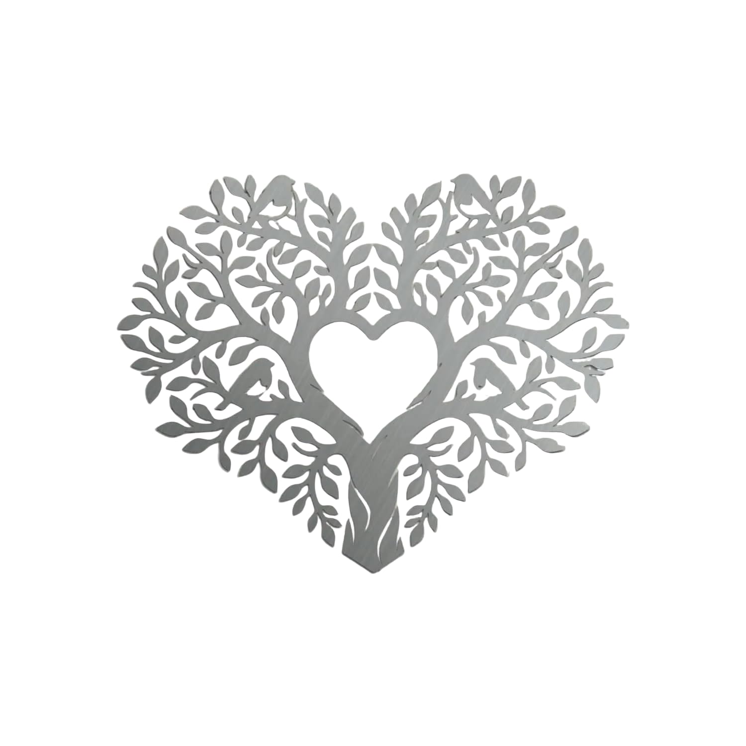 Image Industry Heart in Oak Tree With Robins Steel Garden Sculpture