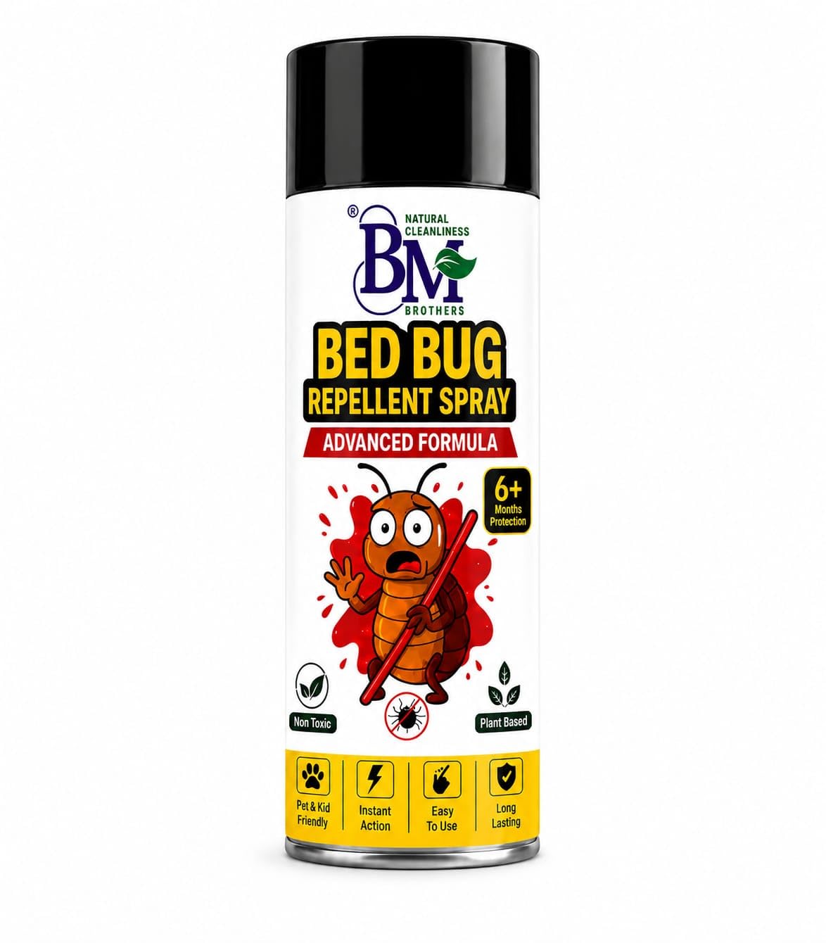 Bed Bug Repellent Spray for Mattress Bed Frame Sofa Furniture and Upholstery | Plant Based Surface Spray for Home Bedroom Hotel Travel Use | Easy Application Aerosol Can | Long Lasting Freshness-image-12