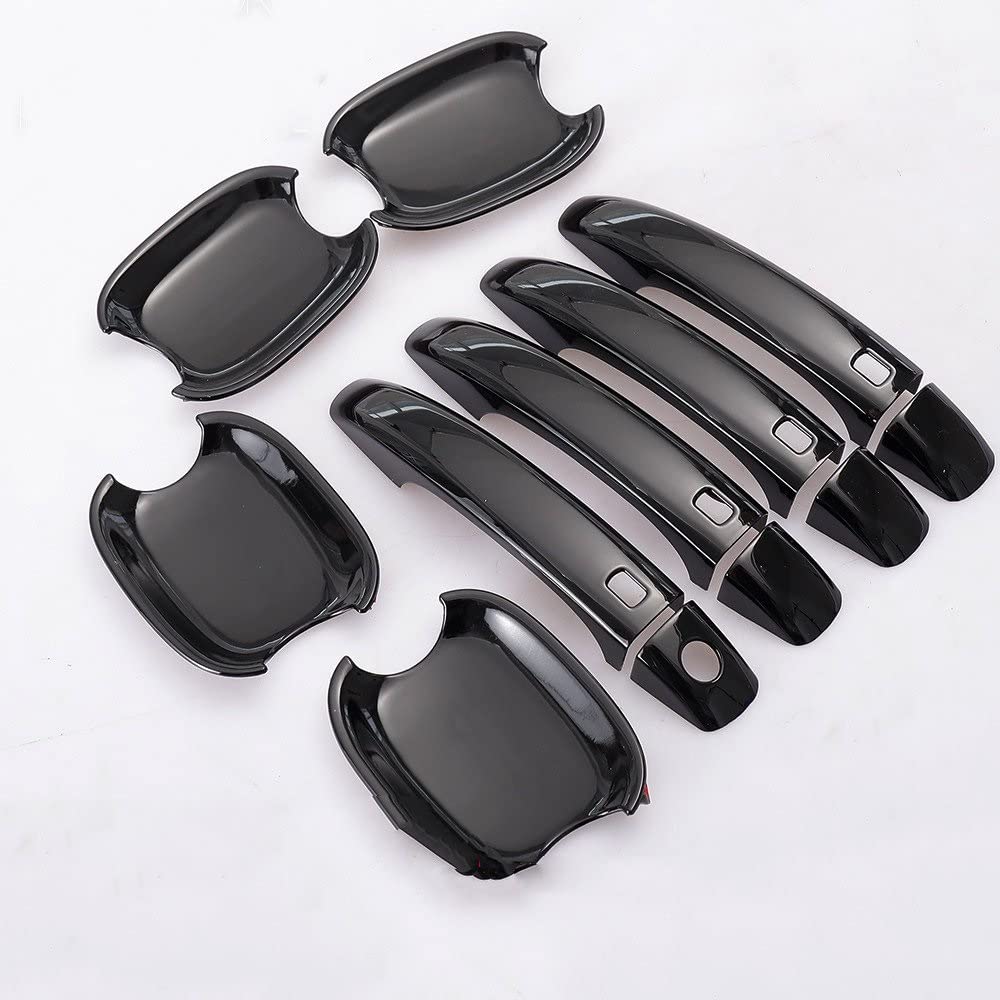 Rinkteea One Color Exterior Car Door Handle For A5 2009-2016 Styling Glossy Black Car Door Handle Bowl Sticker Cover