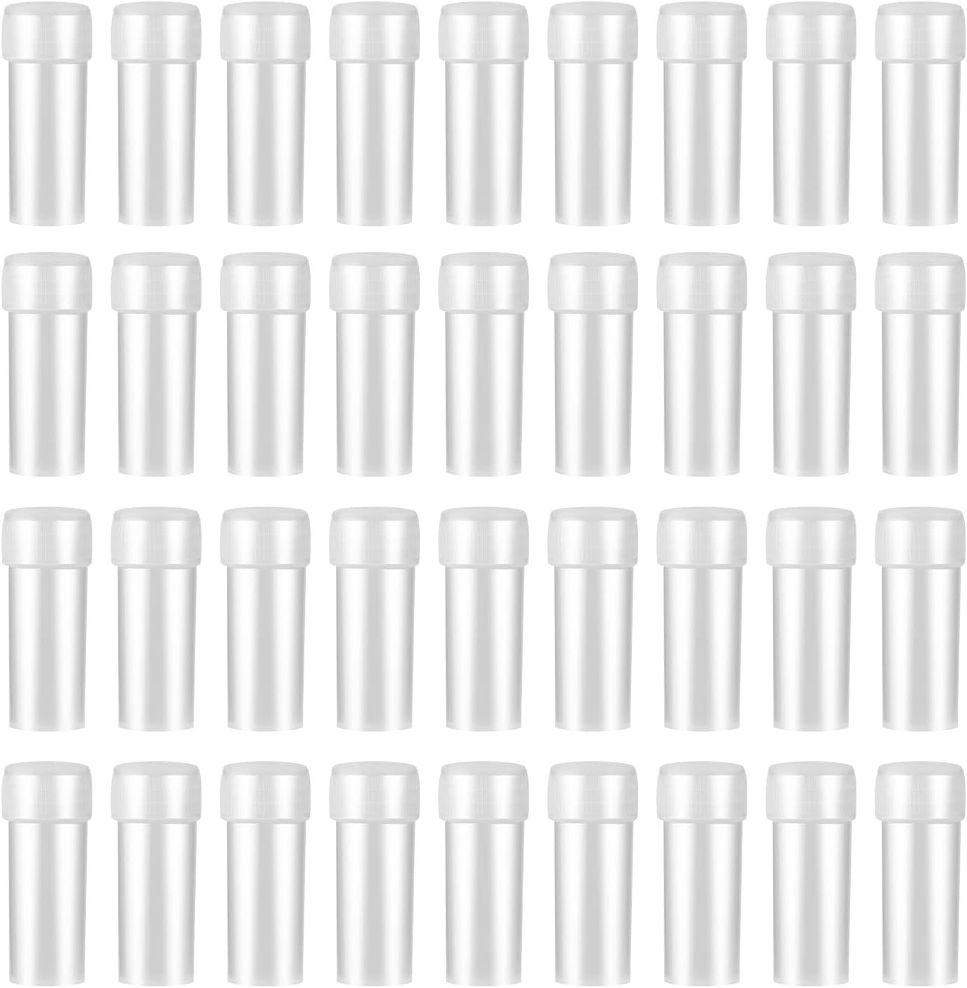 100Pcs 5ML Small Pill Plastic Containers Empty Pill Bottles Sample Bottles Vial Test Tube with Caps by HRLORKC