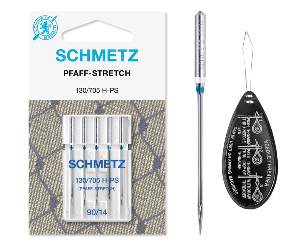 Pfaff-Stretch Sewing Machines, Size 90/14, for Overlock/Serger, Coverstitch, Coverlock Machines, Includes Large Needle Threader