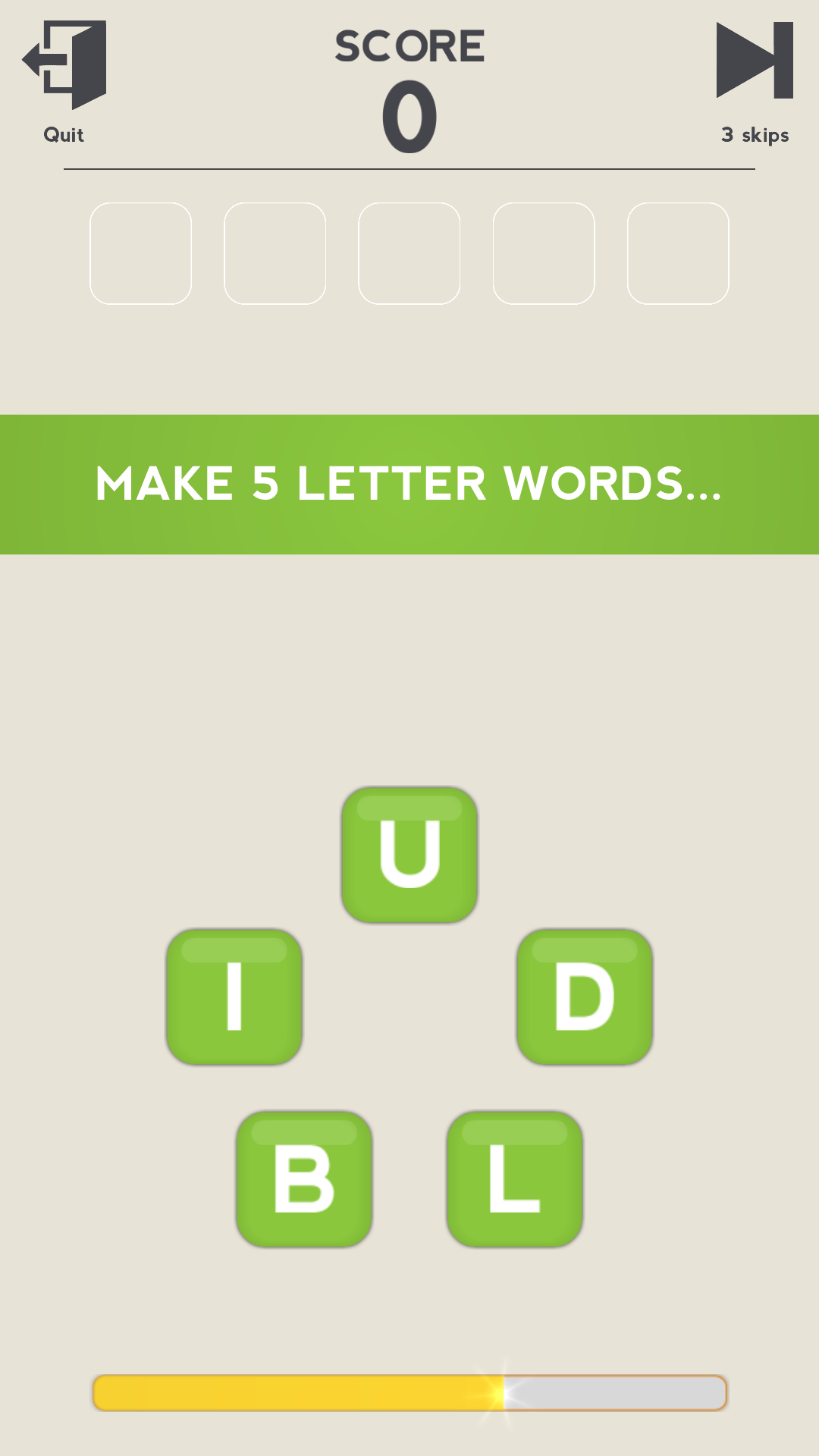 Charrods unscramble puzzle with letters