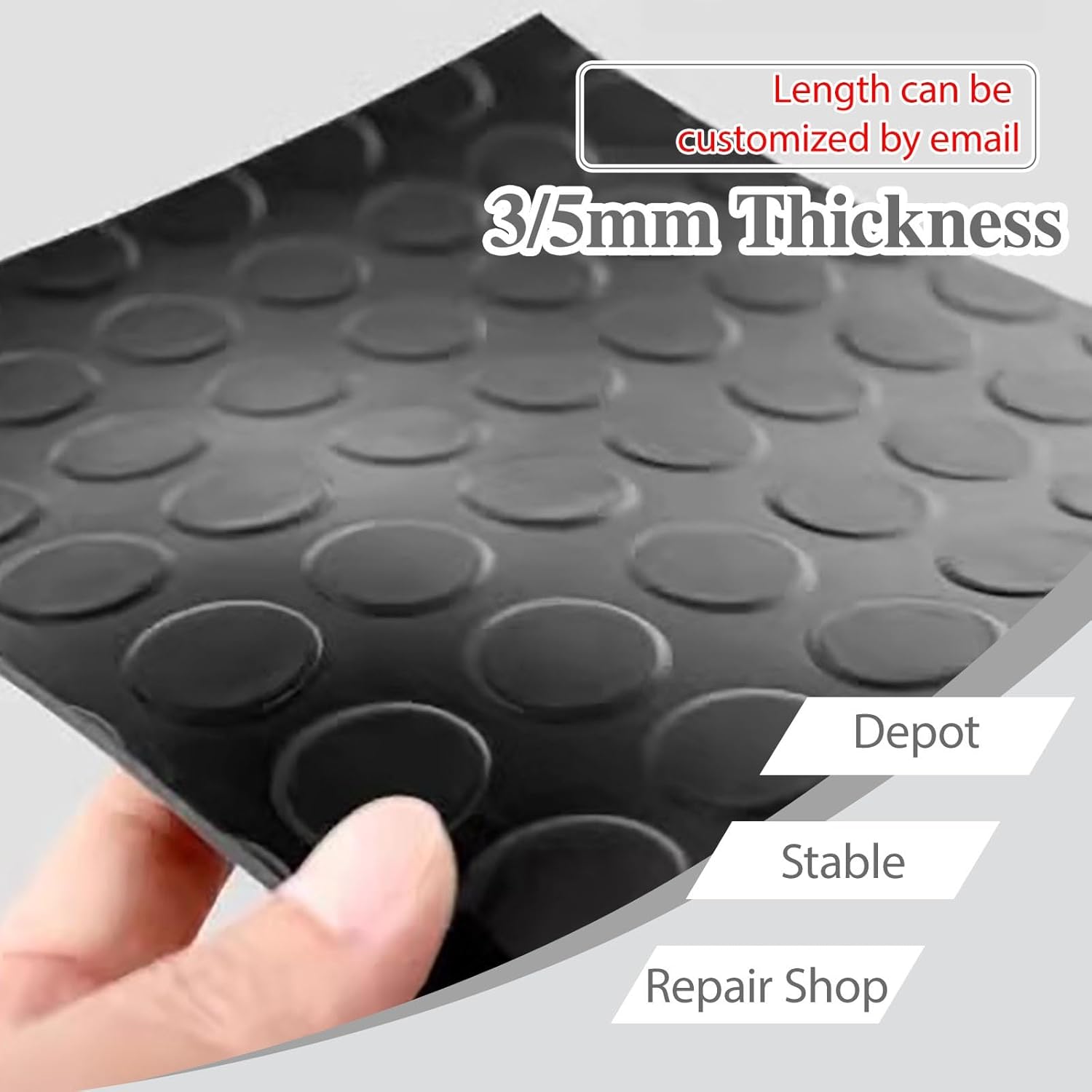 ガレージマット ガレージ用コイン柄ゴム製床材、 地下ジム用特大フロアマット、