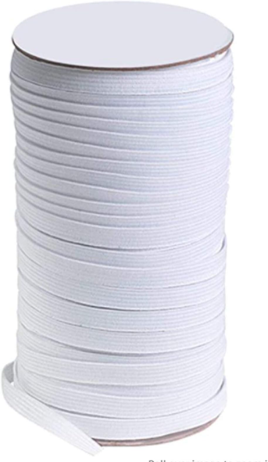 Elastic Band(White, 197-Yards Length, 1/4" Width), Elastic Rope/Elastic Cord Heavy Stretch High Elasticity Knit Elastic Band for Sewing Crafts DIY, Bedspread, Cuff