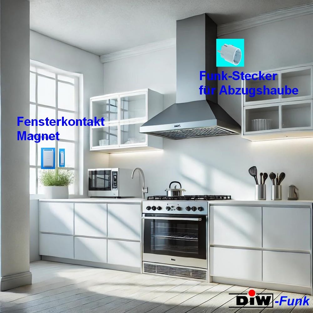 DIW DFS-1000 - Sistema senza fili per il controllo dell'aria, con interruttore da finestra