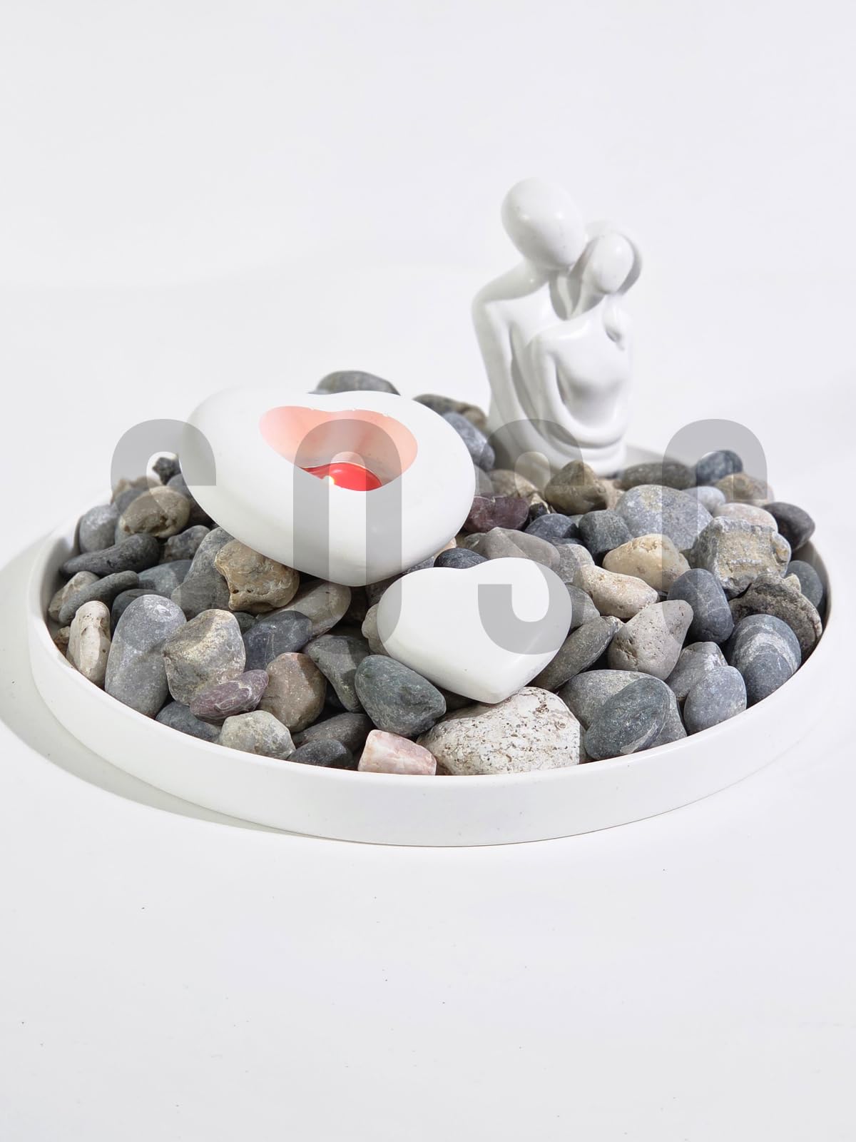 SOSC Doğal Nazilli Dere Çakıl Taşı, Tamburlanmış Dekoratif Taş, Renkli Dolamit, 2-4 cm, 1 Kg, Saksı Dibi, Akvaryum ve Bahçe Düzenleme