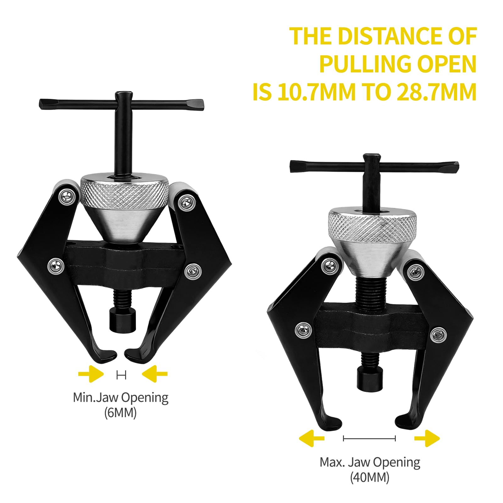 2 Pezzi Estrattore per Braccio Tergicristallo, 6–40 mm Abzieher Scheibenwischerarm, Kit di Estrazione per Terminali della Batteria e Braccio, Estrattore Cuscinetti Regolabile