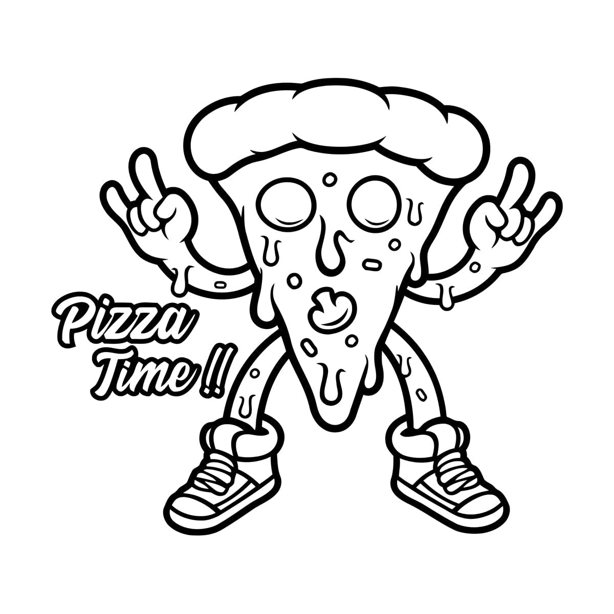 Pizza Wall Decal Pizzeria Pizza Wall Sticker Food Lover Decal Vlinyl Letter Window Decor Sticker Pizza Lover Wall Decor Extra Large - 68x75cm — image 1