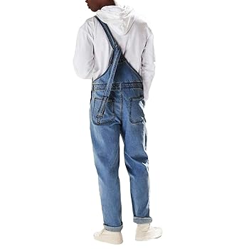 Amazon.com: QJBMEI Bib Overalls for Men Denim, NGF001 (S