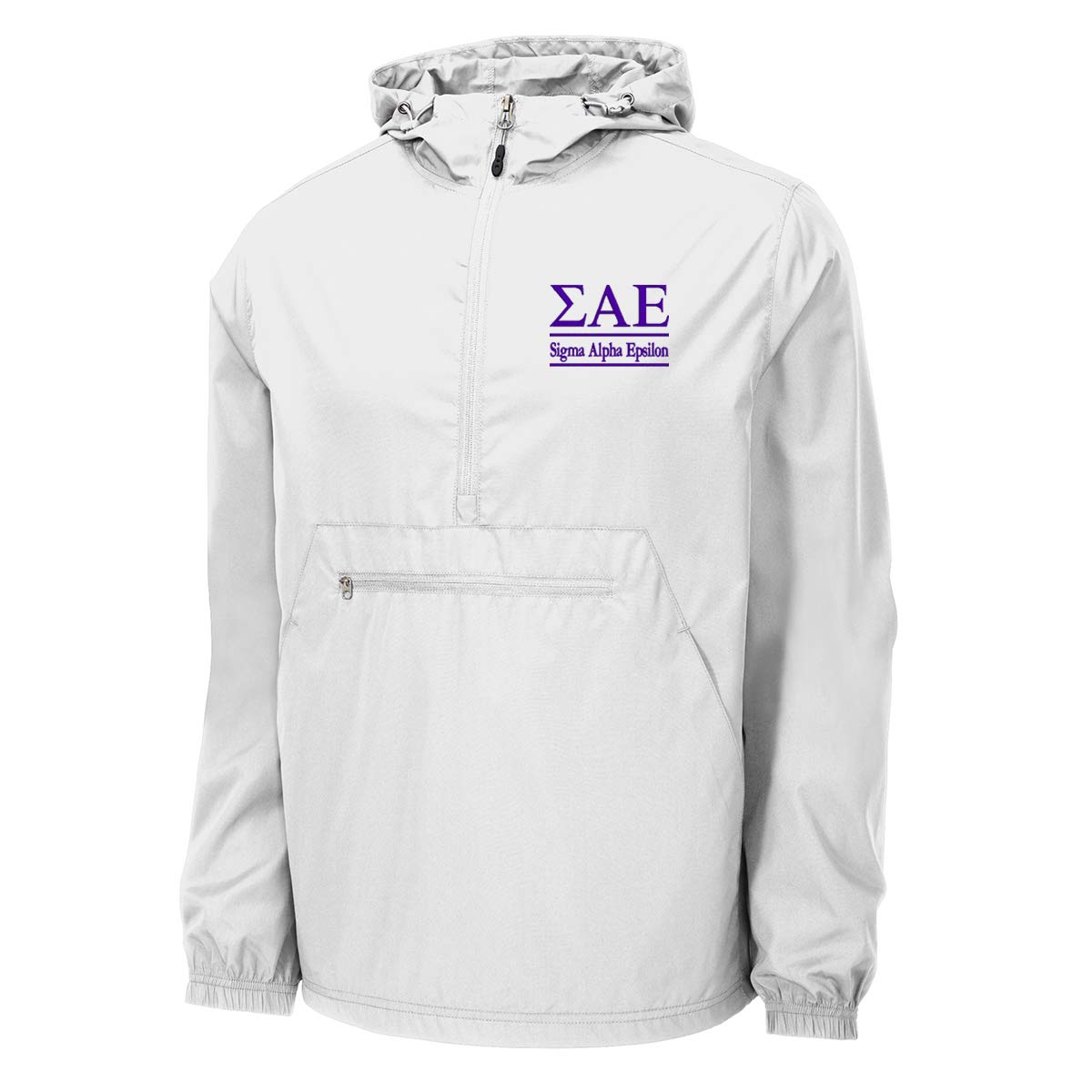 Sigma Alpha Epsilon Windbreaker - Anorak Pullover Jacket - Quarter Zip
