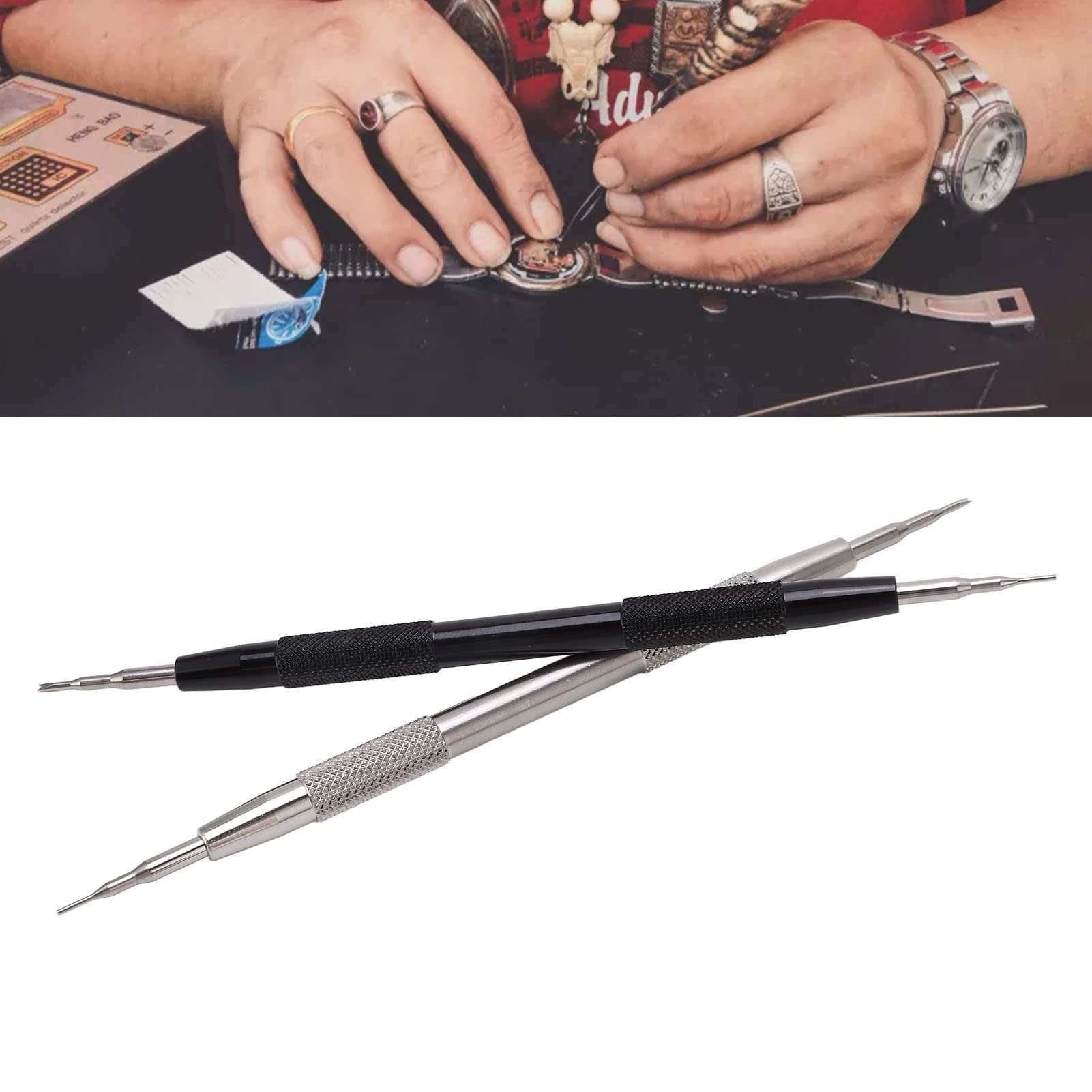Attrezzo Per Barra A Molla, Strumento Per La Rimozione Delle Maglie Del Cinturino Per Orologi, Set Di Attrezzi Per Barra A Molla, Strumento Per La Rimozione Di Cinturini Per Orologi, Nero - Foto 13