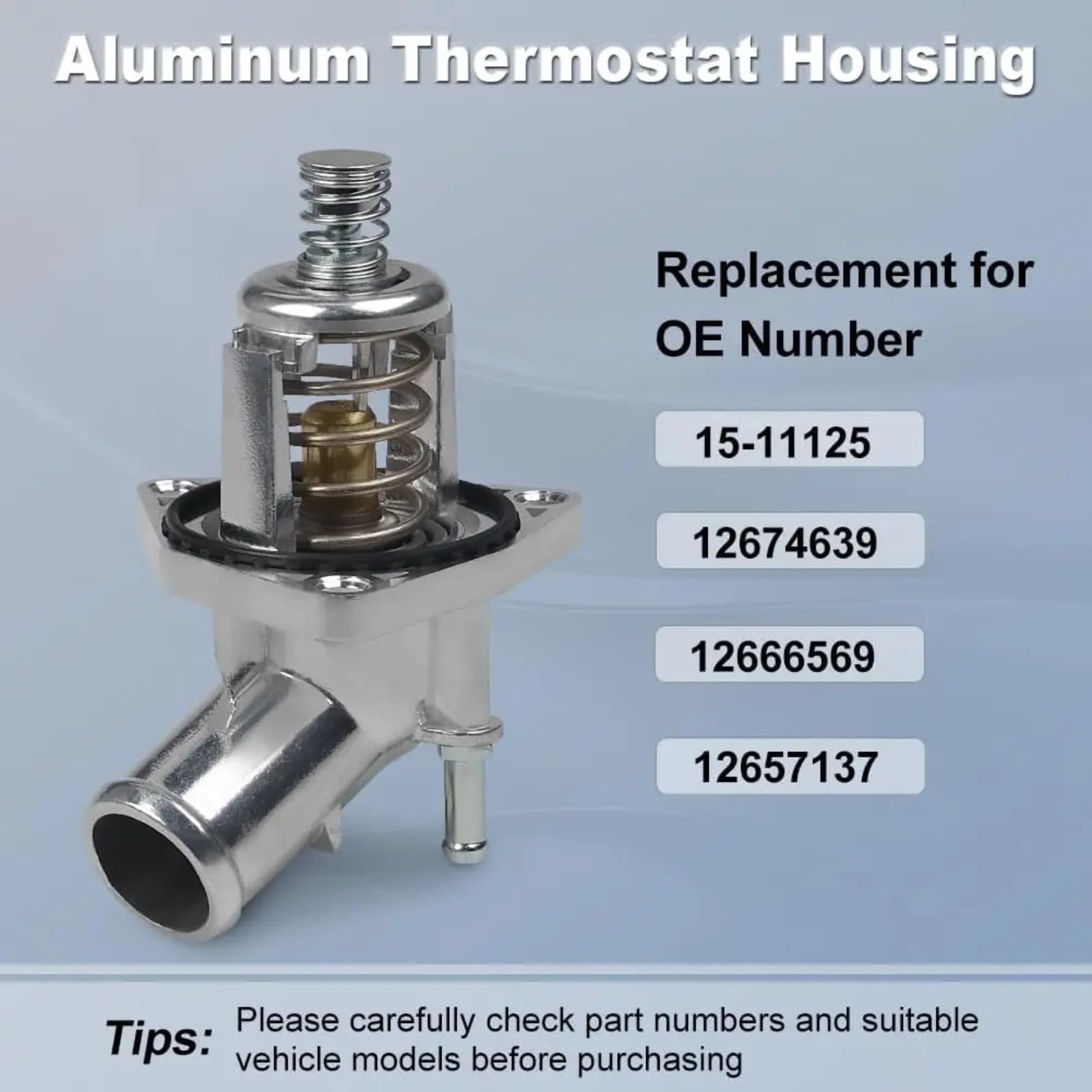 Termostato Motore Auto Per C&evrolet Per Suburban 2015-2020 12674639 | Termostato Motore Gruppo termostato liquido di raffreddamento motore auto 12674639