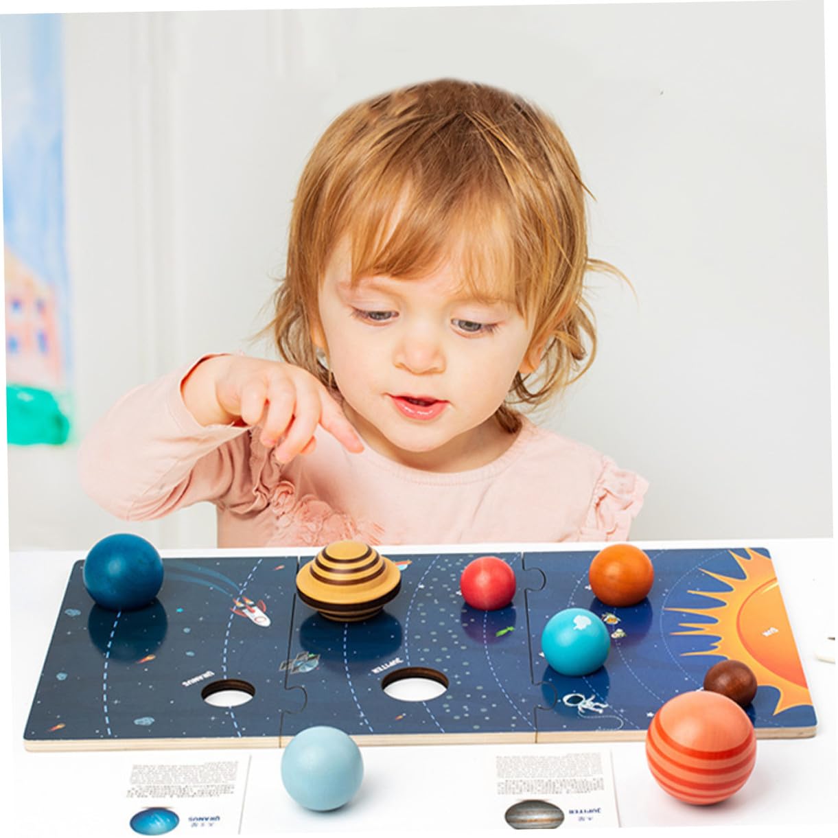 iplusmile Puzzle Educativo Planetas y Sistema Solar para Niños Montessori Pequeño Juego Cognitivo Espacial Juguete Preescolar Aprendizaje y Desarrollo 1 Set De Madera
