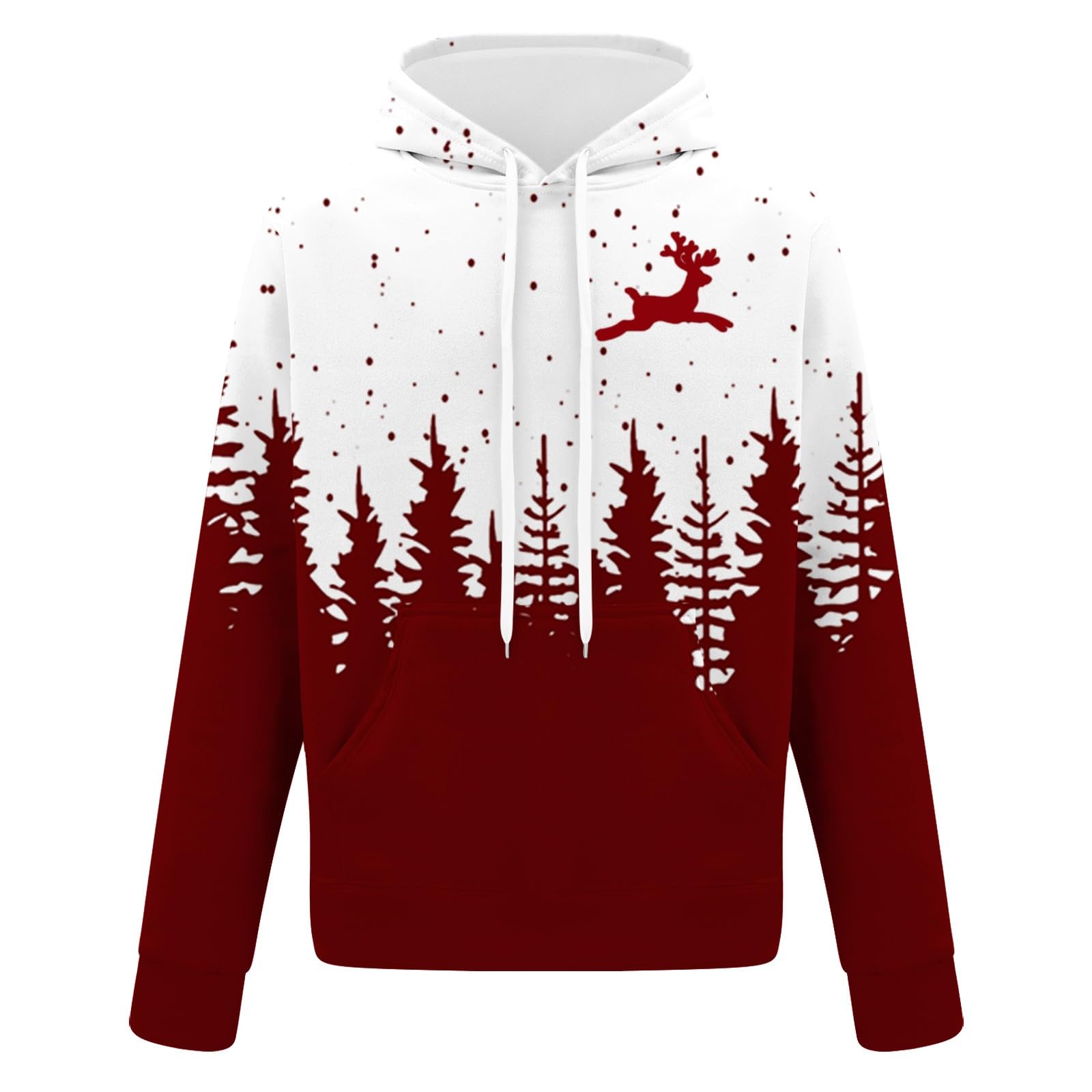 Męski 2-częściowy zestaw bożonarodzeniowy śmieszne choinki renifer oversize dres z długim rękawem bluza z kapturem i spodnie sportowe zestawy do biegania odzież sportowa