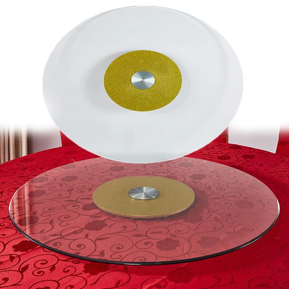 Plateau Tournant en Verre Trempé Rond, Épaisseur 10mm, Lazy Susan Plateau De Service 100cm, Table De Salle A Manger, Antidéflagrant (Size : 70cm/27in)