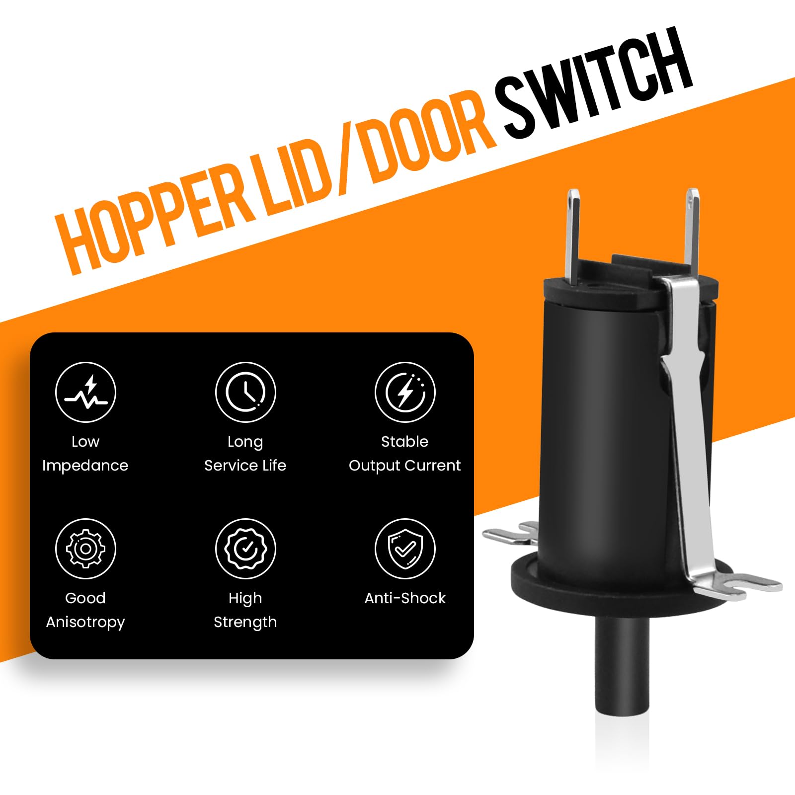 9904190041 pieza de repuesto para tapa de tolva/interruptor de puerta, 2 piezas de repuesto para Gravity Series 560/800/1050 XL Digital Charcoal Grill/Smokers apto para MB20040220, MB20040221, 4