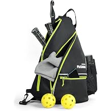 Mangrove Pickleball Bag with Fence Hook/Large Capacity/Safety Pocket | 600D Water-Resistant Pickleball Backpack, Reversible Air-mesh Sling Strap, Quick-Access Carry, Padded Back, For Court &amp; Daily