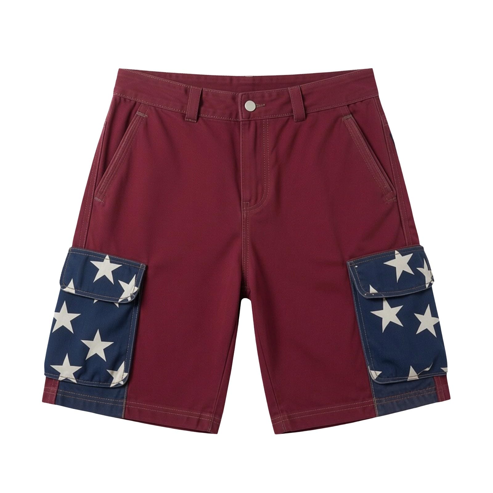 Short cargo pour homme avec stretch - Short d'extérieur patchwork
