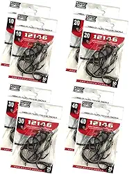 Kit Anzol Pesca Marine Sports 12146 Preto 1/0 2/0 3/0 4/0 300 Peças