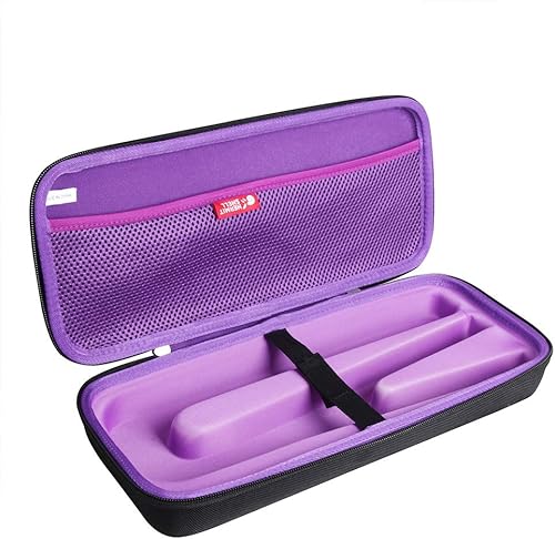 Miniatura 3 de Hermitshell Estuche rígido de viaje para alisador de pelo de hierro plano Remington de 1" (negro+morado)