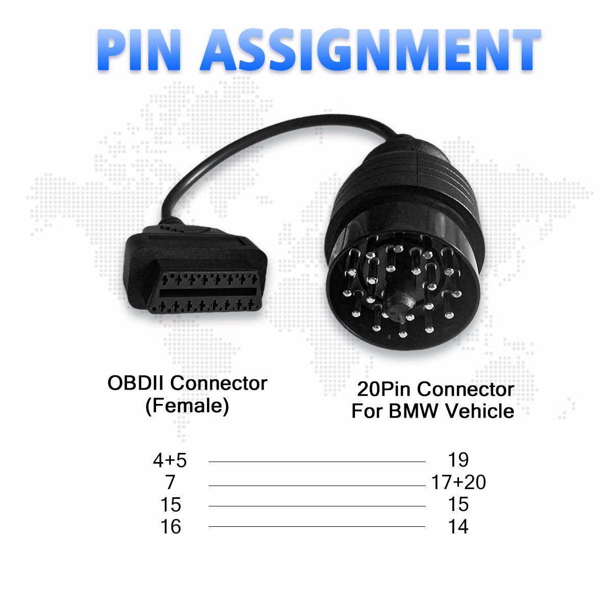 Amazon.co.jp: AMHTDOL OBD1 - OBD2アダプター BMW 20ピン OBD2