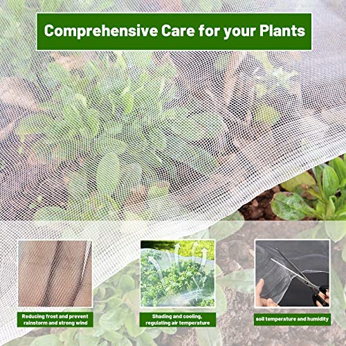 Jiftok Garden Netting Pest Barrier, 10×33Ft Ultra Fine Garden Mesh Netting For Protection, Garden Bed Row Cover For Vegetable Plants Fruits Flowers Crops Greenhouse Barrier Screen Net Cover #TOP4