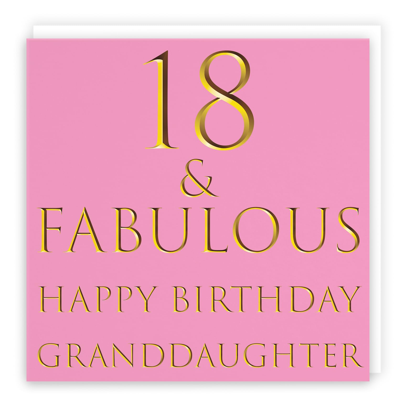 Hunts England - Large Granddaughter 18th Birthday Card - 18 & Fabulous ...