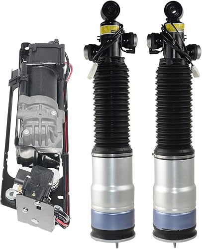 Miniatura 3 de Amortiguadores de aire trasero izquierdo y derecho con EDC 37126791675 + bomba de compresor de suspensión neumática 37206784137 repuesto para BMW