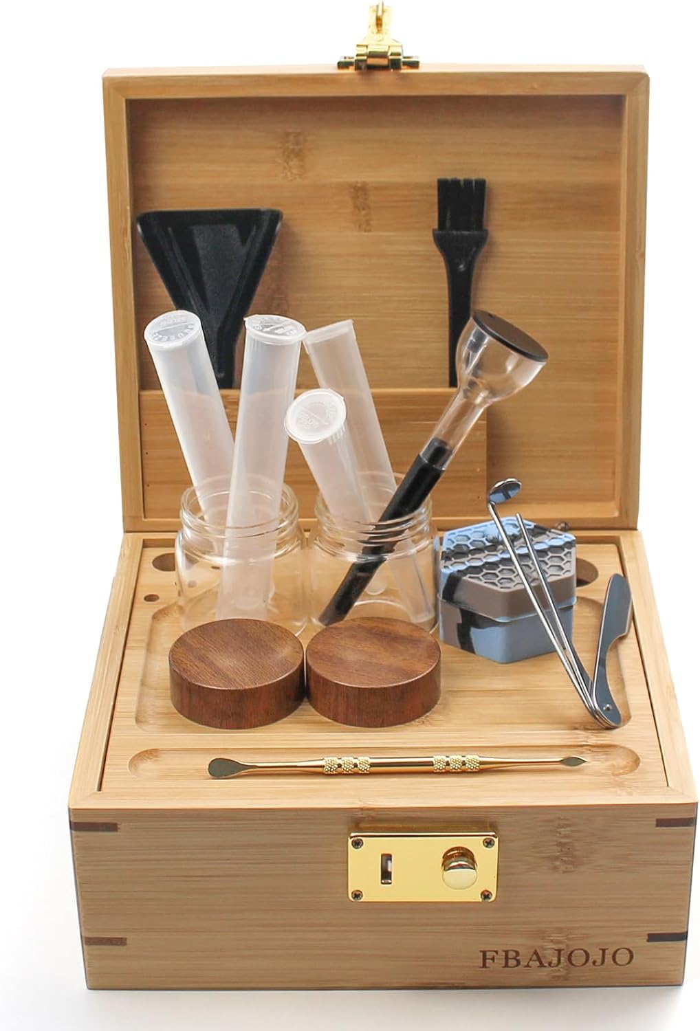 FBAJOJO(ファジョジョ) アップグレードされた多機能竹製オーガナイザーコンビネーションボックス