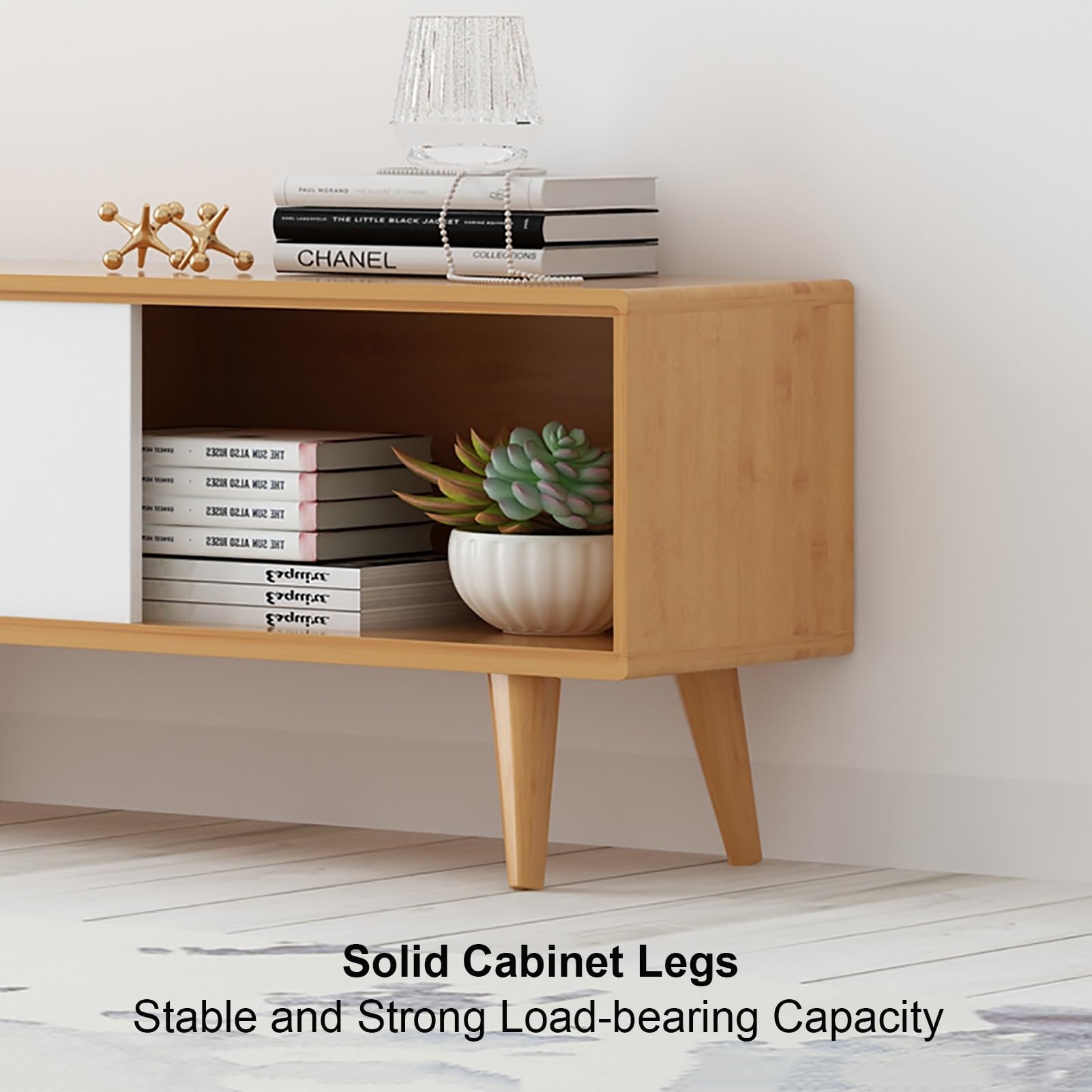 バンブーファニチャーテレビステーション【cabinet】 Amazon.com: TV